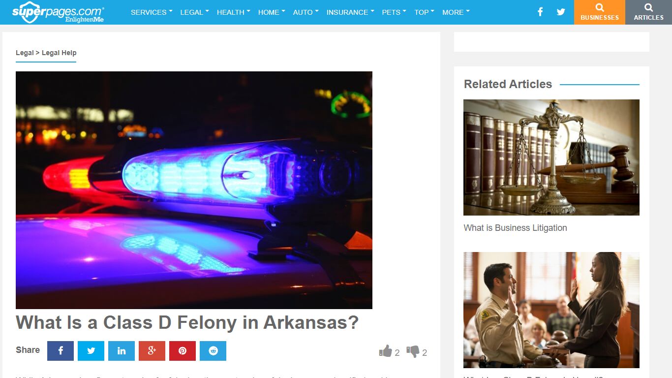 What Is a Class D Felony in Arkansas? | Superpages