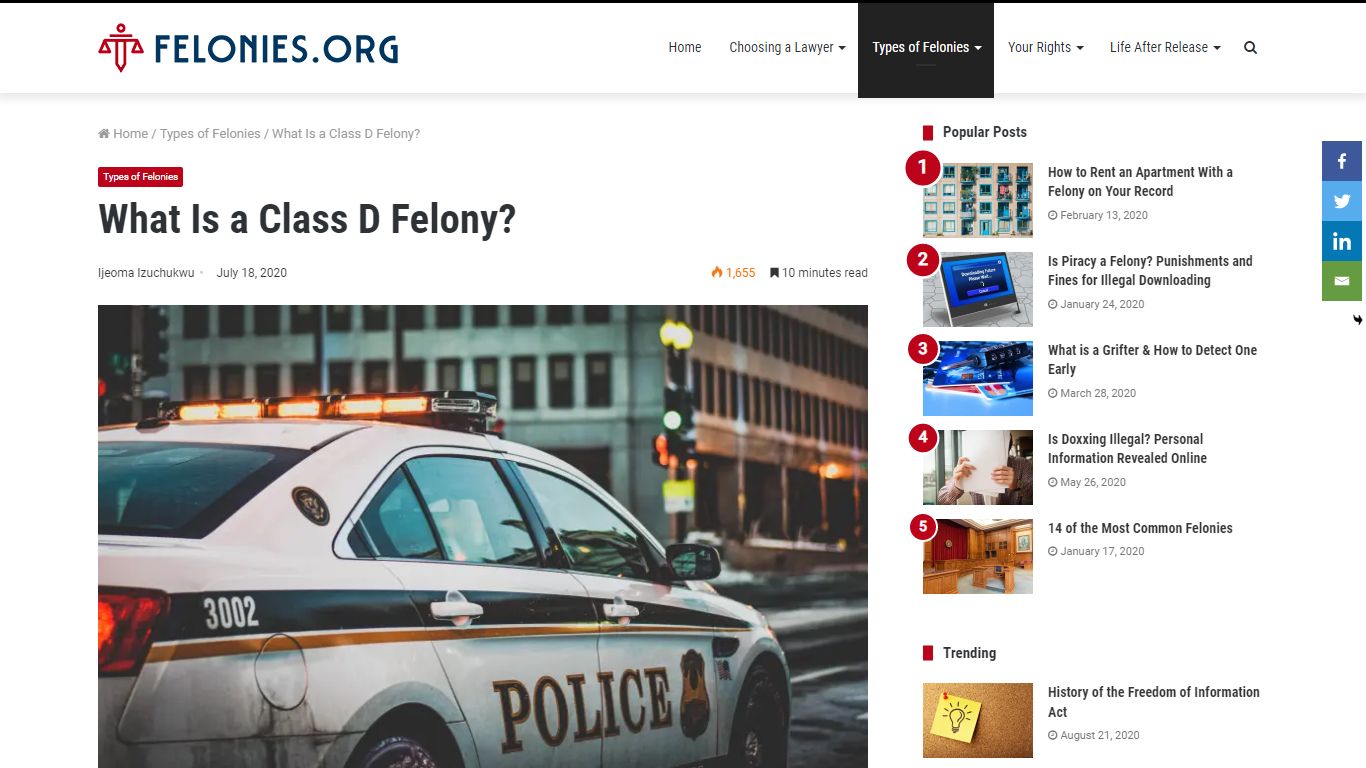 What Is a Class D Felony? - Felonies.org